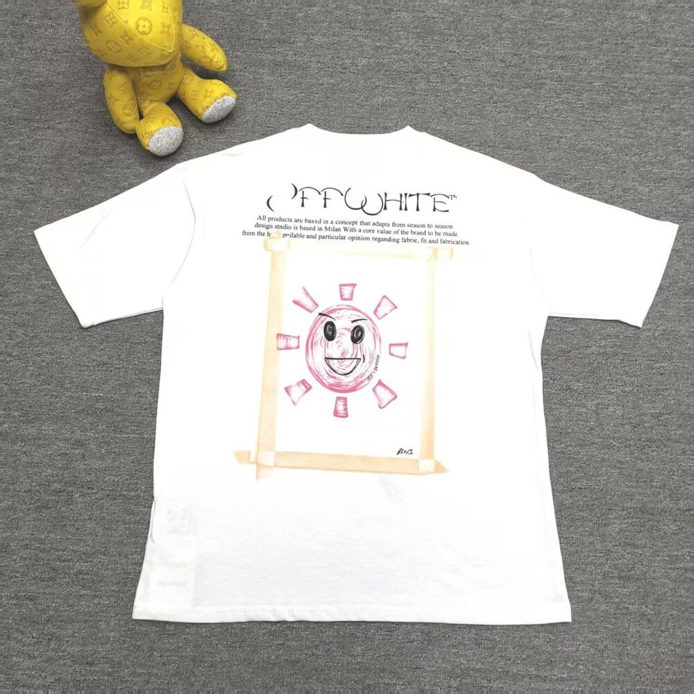 Off White Art Sun Printed Short sleeved T-shirt Size M